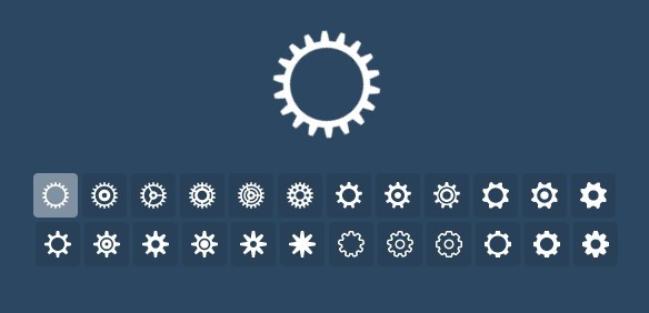 jQuery Tumblr-Style-Cog-Spinners
